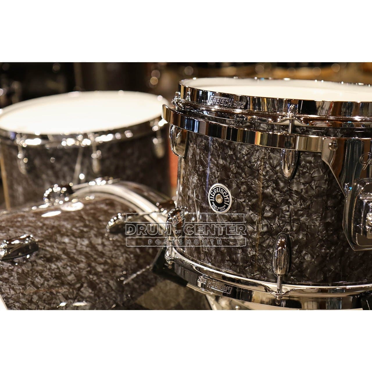 Gretsch Brooklyn 3pc Rock Drum Set Deep Black Marine Pearl