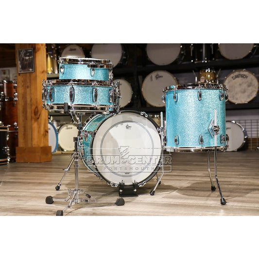 Gretsch Brooklyn 4pc Jazz Drum Set Turquoise Sparkle