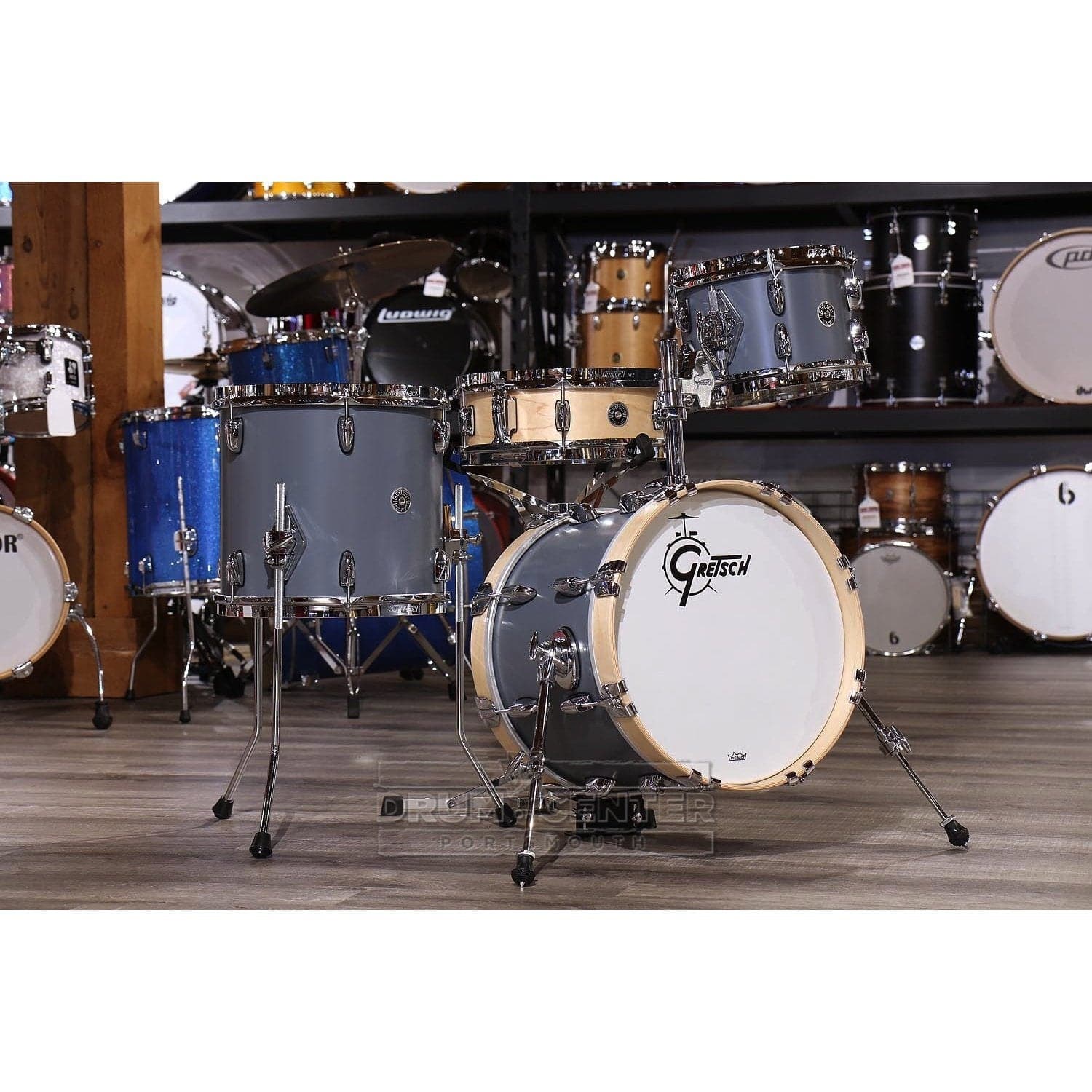 Gretsch Brooklyn 4pc Micro Drum Set Satin Grey