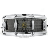 Gretsch S1-0514-BSH Full Range Hammered Black Steel Snare Drum 14x5