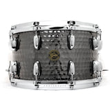 Gretsch S1-0814-BSH Full Range Hammered Black Steel Snare Drum 14x8