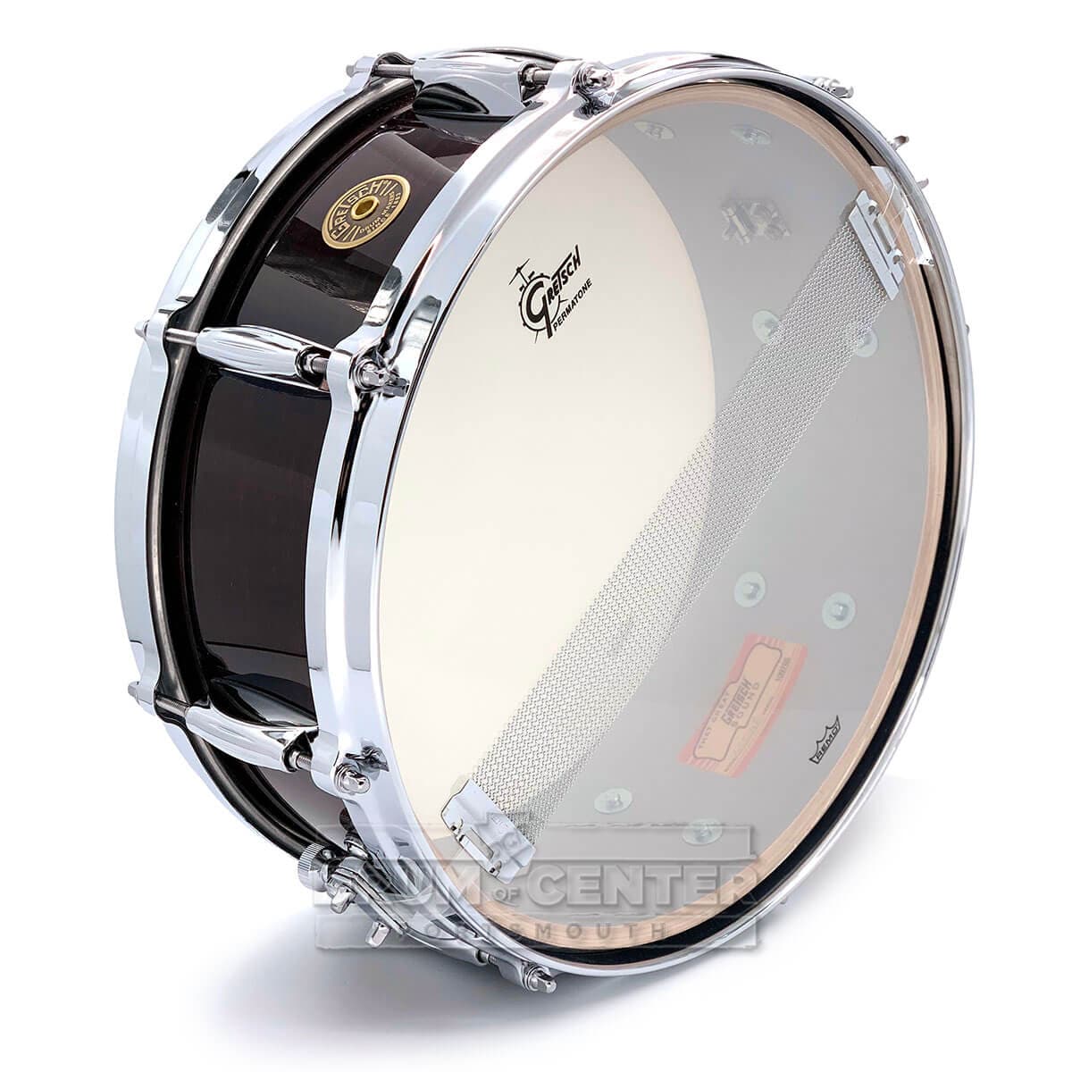 Gretsch USA Custom Snare Drum 14x5.5 8-Lug Dark Walnut Gloss w/Micro-Sensitive Strainer