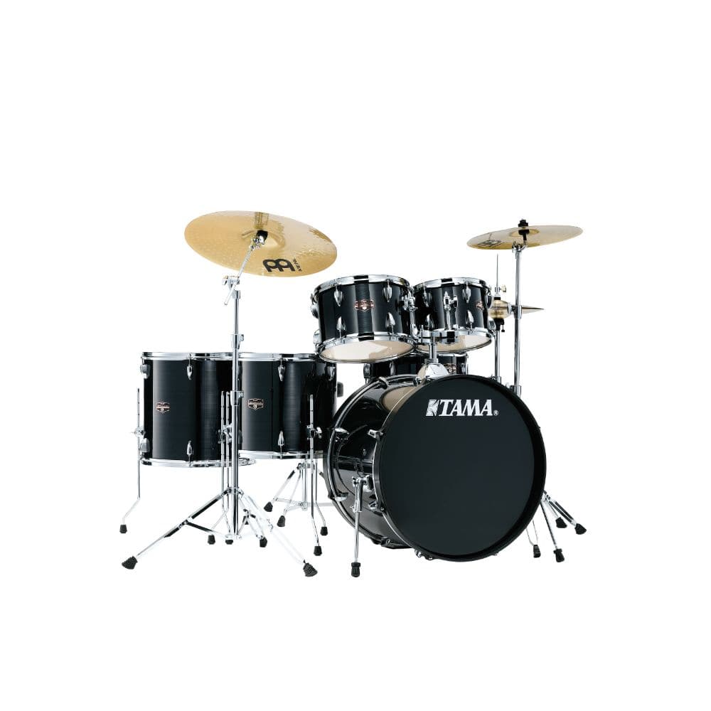 Tama Imperialstar 6pc Complete Kit w/ Meinl HCS Cymbals Hairline Black - IE62CHBK