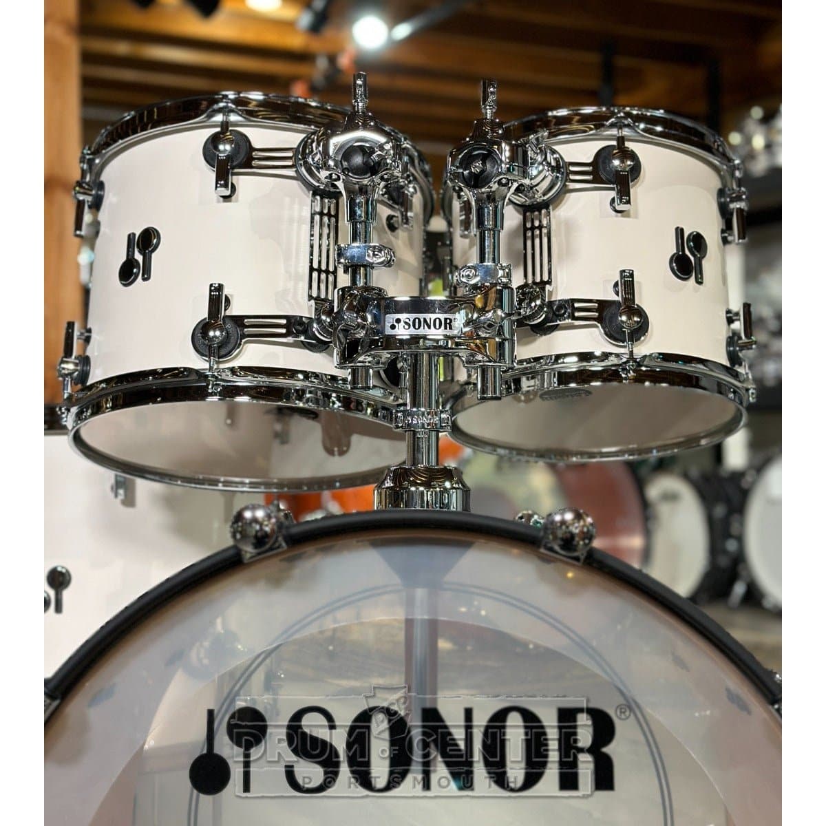 Sonor SQ2 Medium Birch "Sonorlite" Formula 5pc Drum Set Creme White