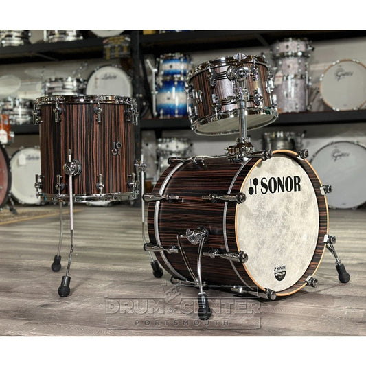 Sonor SQ2 Maple 3pc Drum Set Ebony Semi Gloss
