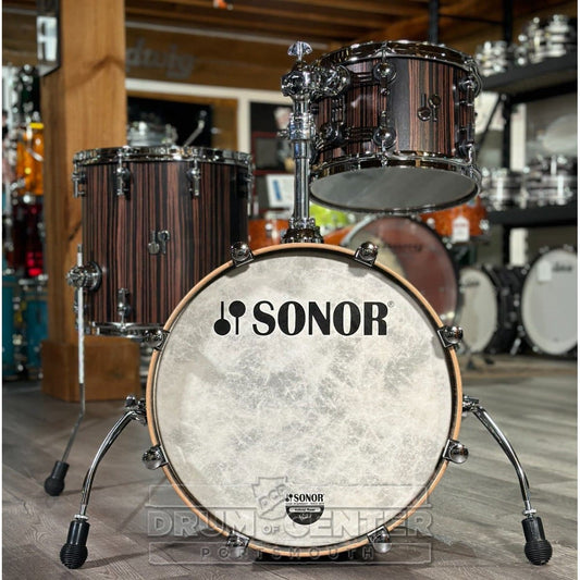 Sonor SQ2 Maple 3pc Drum Set Ebony Semi Gloss