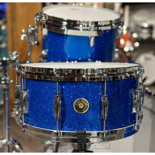Gretsch USA Custom 4pc Drum Set Blue Glass Nitron