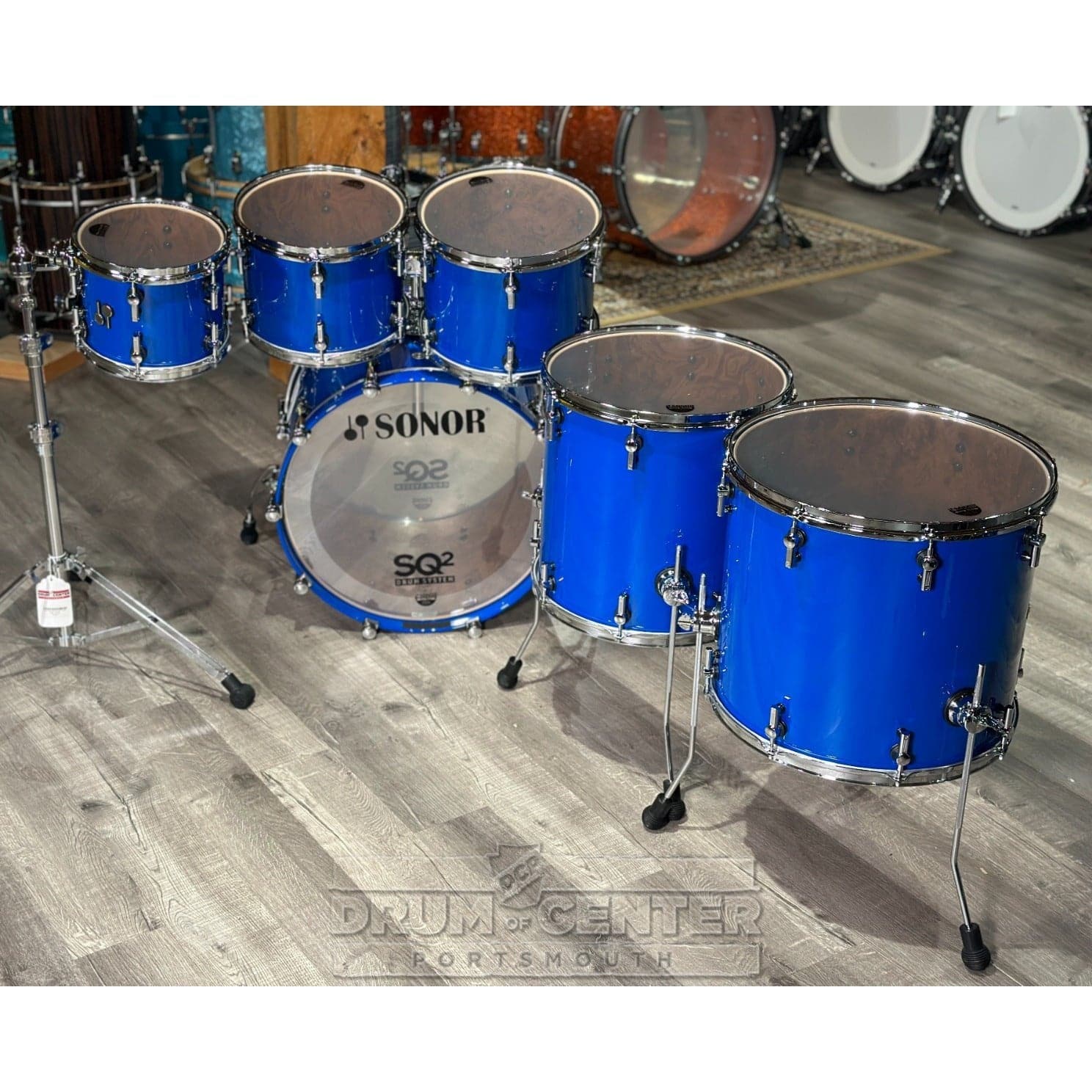 Sonor SQ2 Birch/Maple 6pc Drum Set Gentian Blue