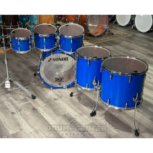 Sonor SQ2 Birch/Maple 6pc Drum Set Gentian Blue