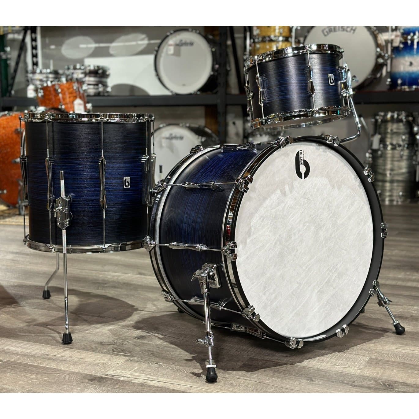 British Drum Co Lounge Club 3pc Drum Set w/22BD Carnaby Blue
