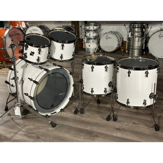 Sonor SQ2 Beech/Maple 5pc Drum Set Solid White Gloss w/Black Hardware