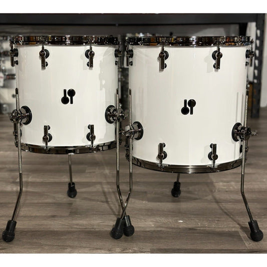 Sonor SQ2 Beech/Maple 5pc Drum Set Solid White Gloss w/Black Hardware