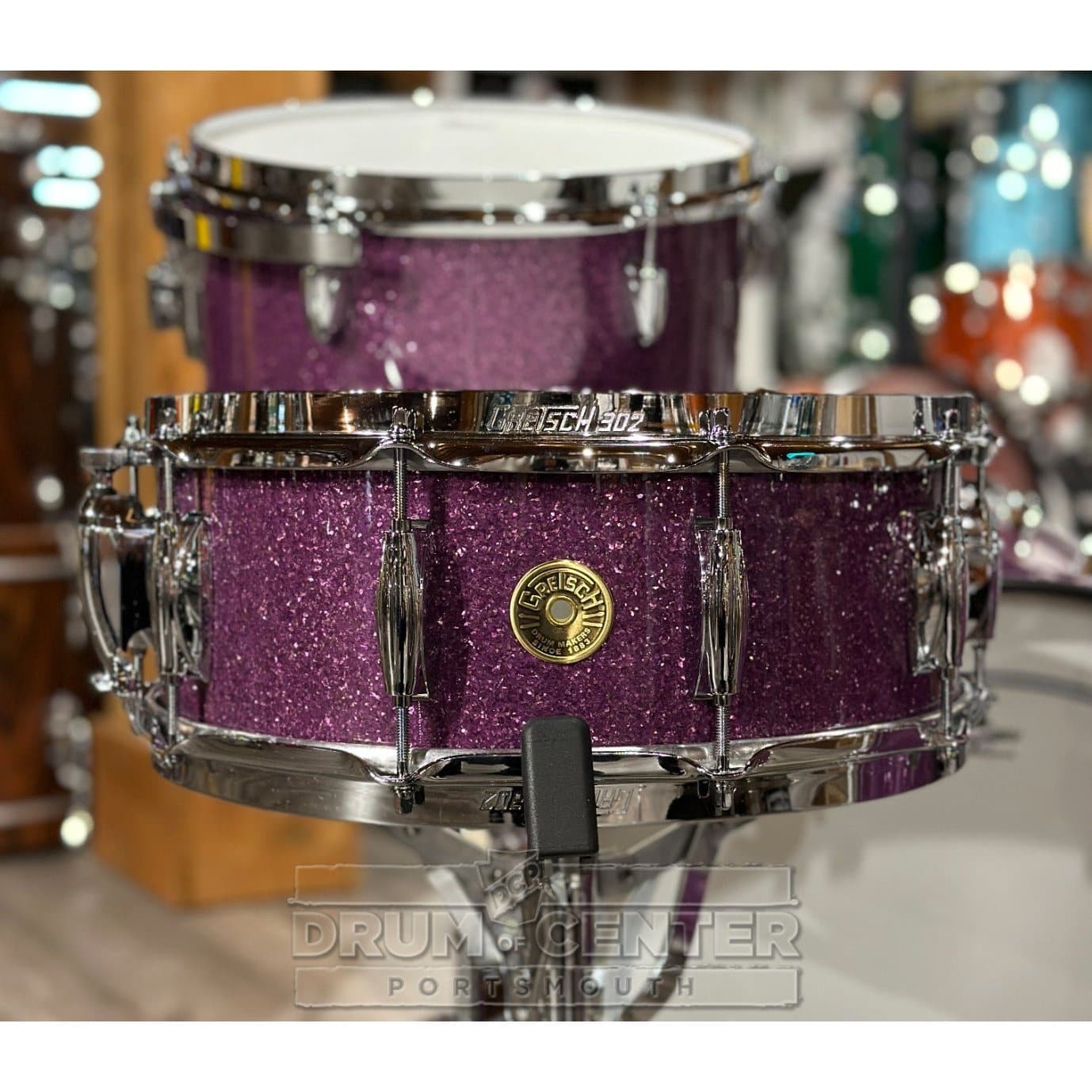 Gretsch Broadkaster 4pc Drum Set Purple Glass Glitter