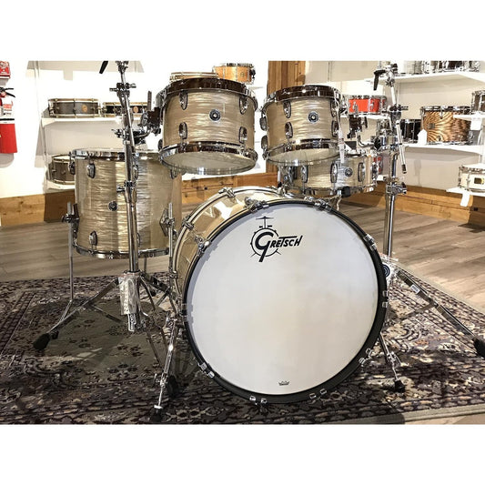 Used Gretsch Brooklyn 5pc Euro Drum Set Creme Oyster