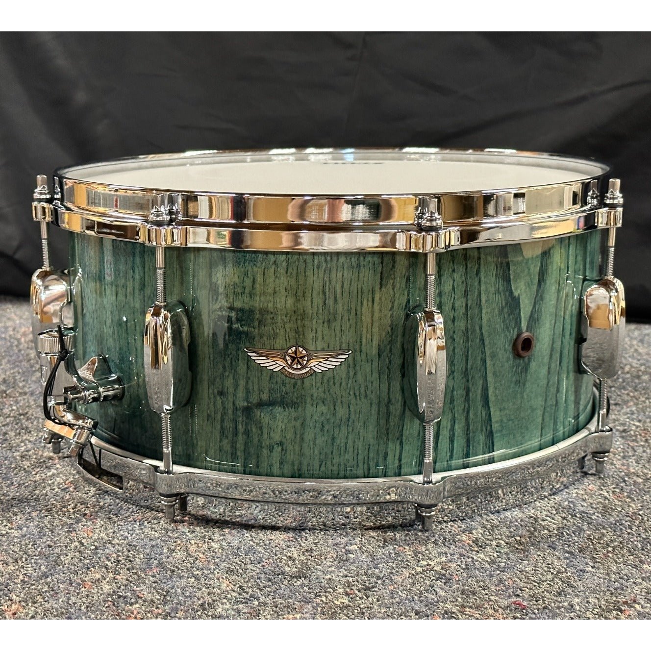 Used Tama Star Walnut Snare Drum 14x6.5 Light Indigo Japanese Chestnut