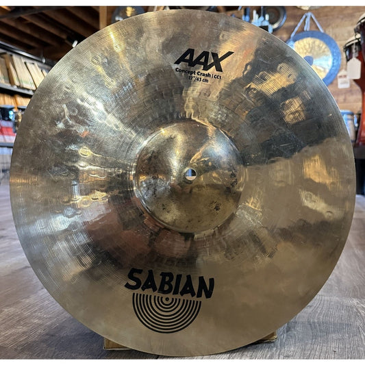 Used Sabian AAX Concept Crash Cymbal 17" Brilliant