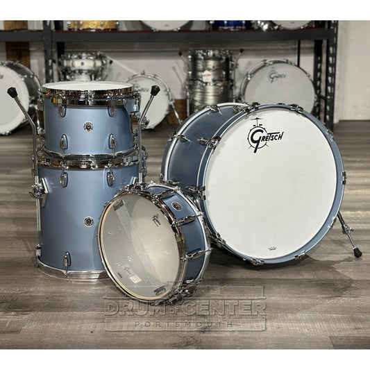 Gretsch Brooklyn 4pc Classic Drum Set Satin Ice Blue Metallic