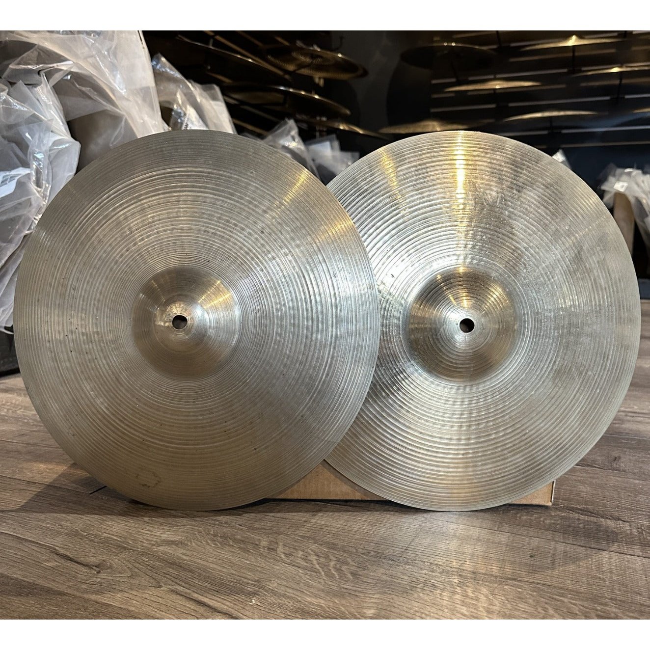 Used Zildjian New Beat Hi Hat Cymbals 14"