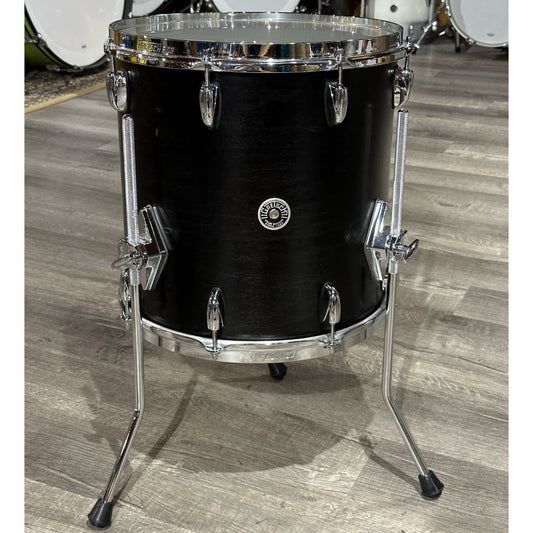 Used Gretsch Brooklyn 3pc Drum Set Satin Dark Ebony w/ Natural Hoops