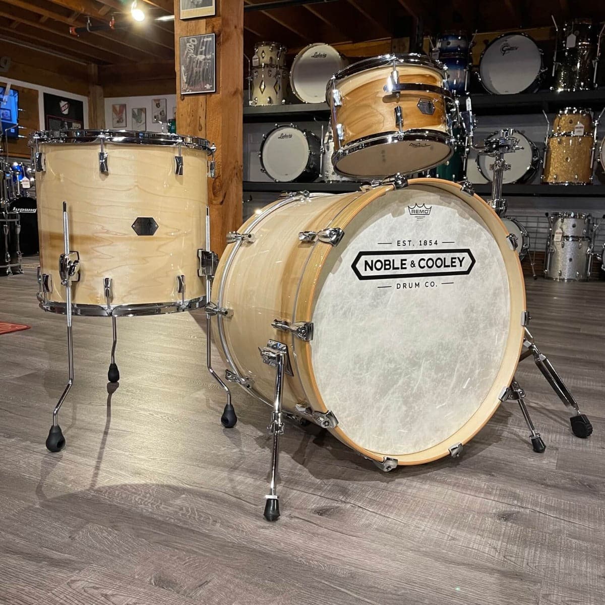 Noble & Cooley Union 3pc Drum Set - Natural Gloss