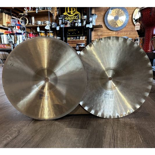 Used Vintage Paiste Formula 602 Blue label Hi Hat Cymbals 14