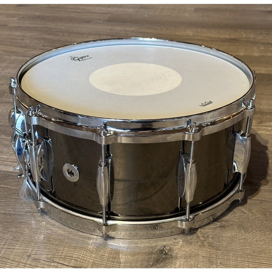 Used Gretsch USA Custom Solid Steel Snare Drum 14x6.5