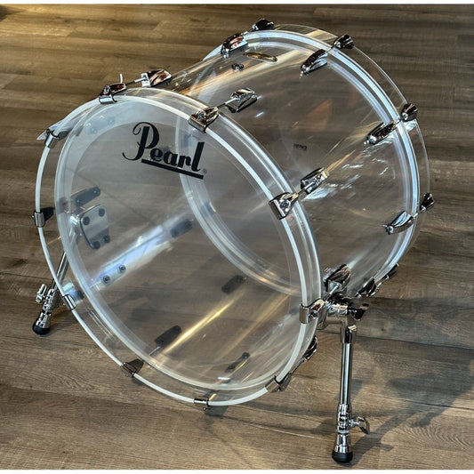 Used Pearl Crystal Beat Acrylic Bass Drum 22x16 Ultra Clear
