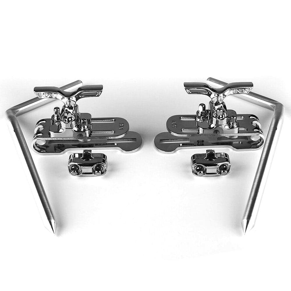 INDe Drum Labs Vintage Bass Drum Spur Upgrade Kit w/XL Brackets & 10" Spurs