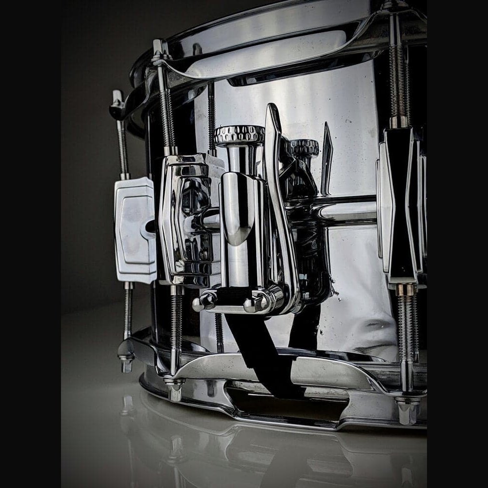 INDe Drum Labs SB1X Snare Drum Snare Drum Strainer - Chrome - No Butt Plate