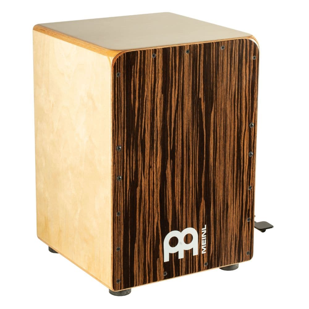 Meinl Ebony Bass Cajon With Snare Pedal Ebony Frontplate