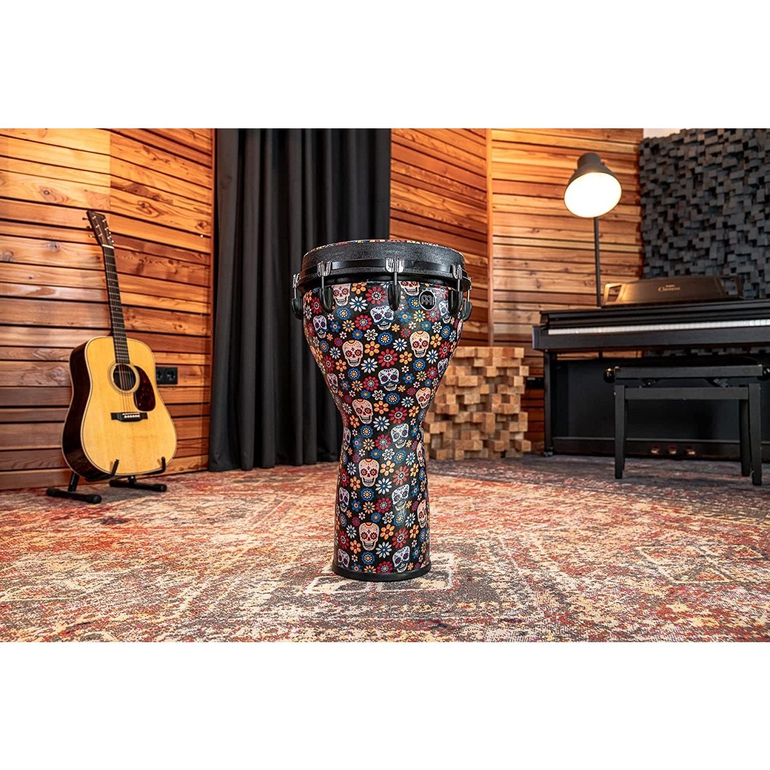 Meinl Jumbo Djembe 14" Day Of The Dead w/Matching Drum Head