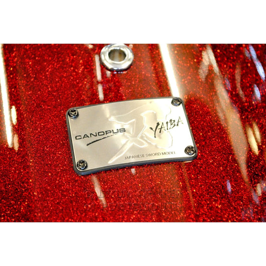 Canopus Yaiba 4pc Bop Drum Set Dark Red Sparkle Lacquer
