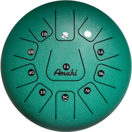 Amahi Steel Tongue Drum 12 - Green