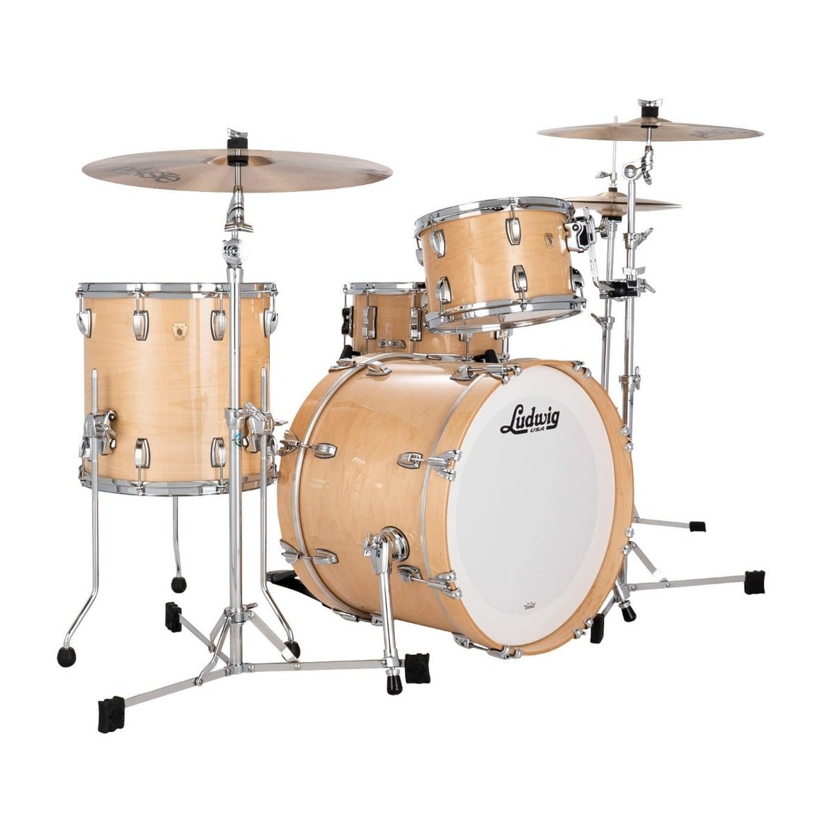 Ludwig Classic Maple 3pc Downbeat Drum Set Natural