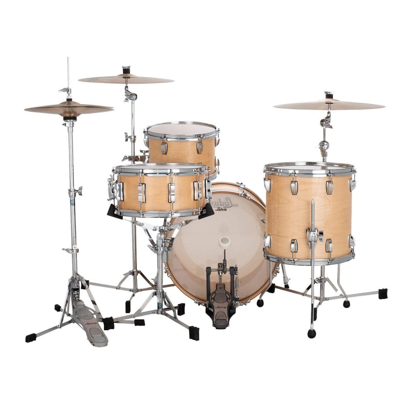 Ludwig Classic Maple 3pc Downbeat Drum Set Natural