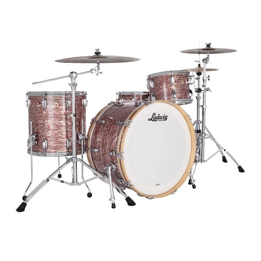 Ludwig Classic Maple 3pc Pro Beat Drum Set Vintage Pink Oyster