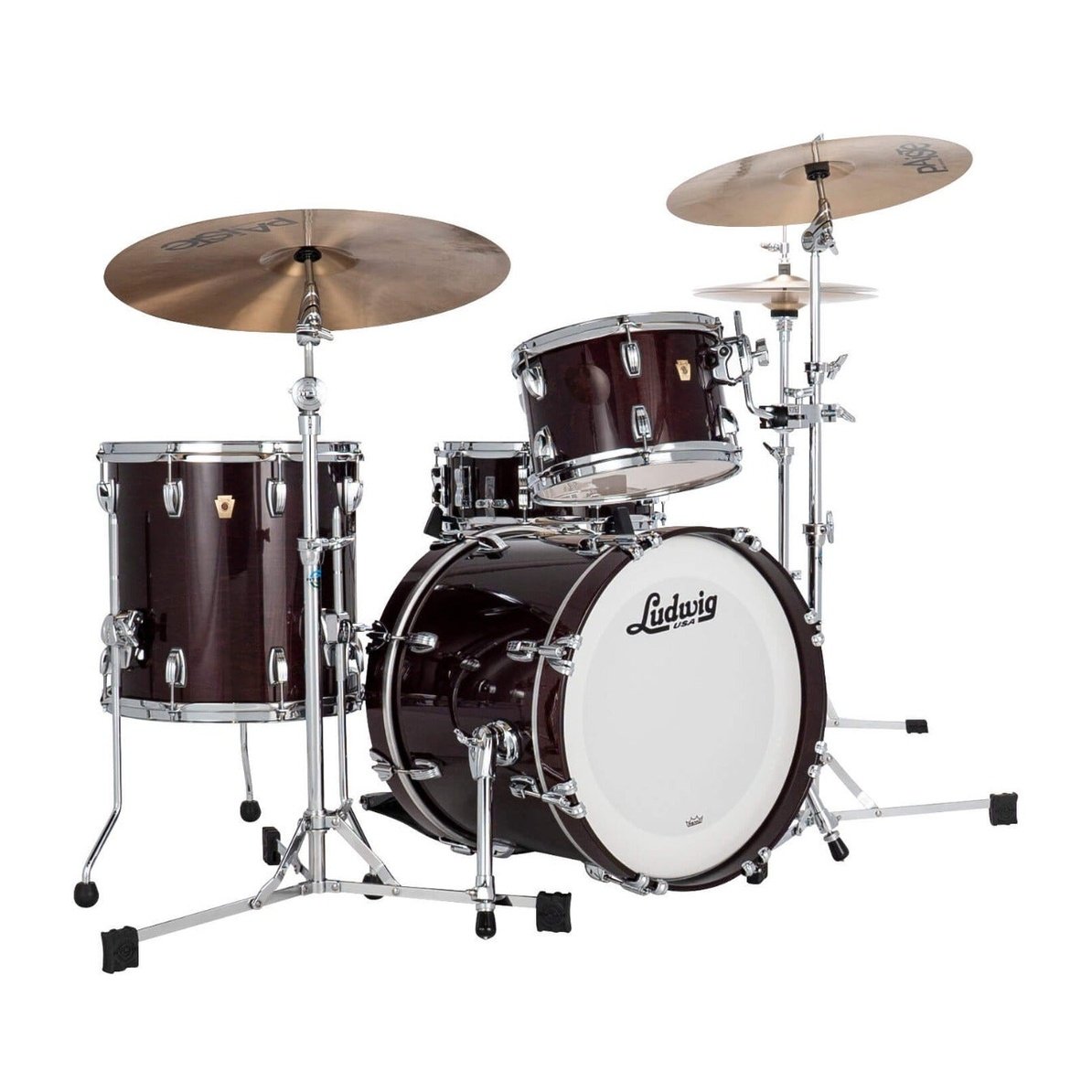 Ludwig Classic Maple 3pc Jazzette Drum Set Mahogany Stain