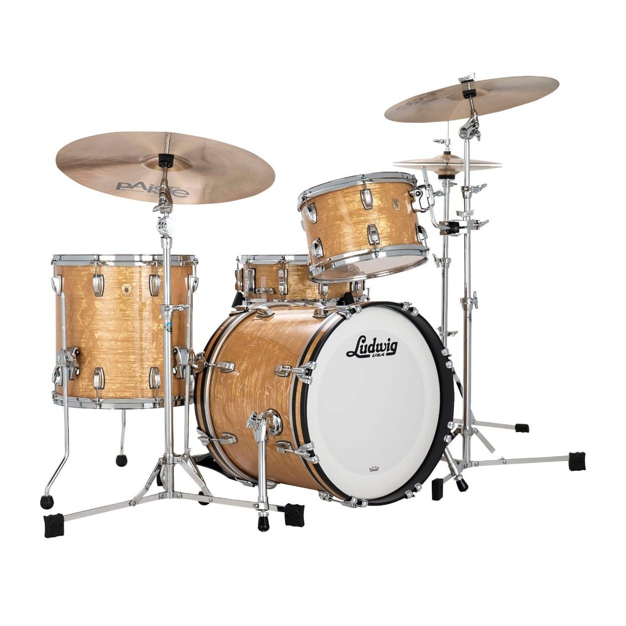 Ludwig Classic Maple 3pc Jazzette Drum Set Aged Onyx