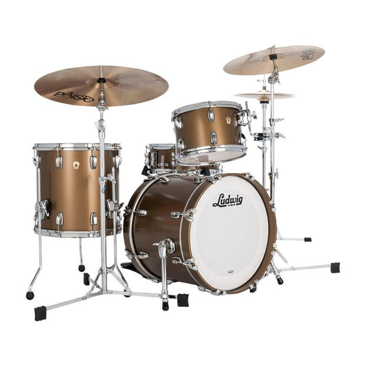 Ludwig Classic Maple 3pc Jazzette Drum Set Vintage Bronze Mist