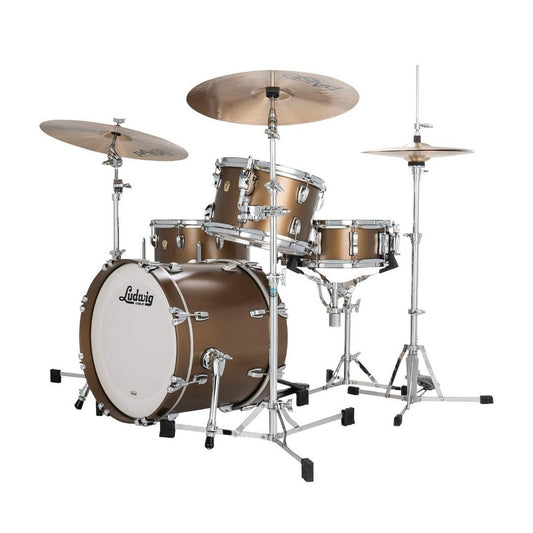 Ludwig Classic Maple 3pc Jazzette Drum Set Vintage Bronze Mist