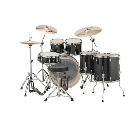 Ludwig Element Evolution 6pc Drum Set Black Sparkle w/Zildjian I Series Cymbals
