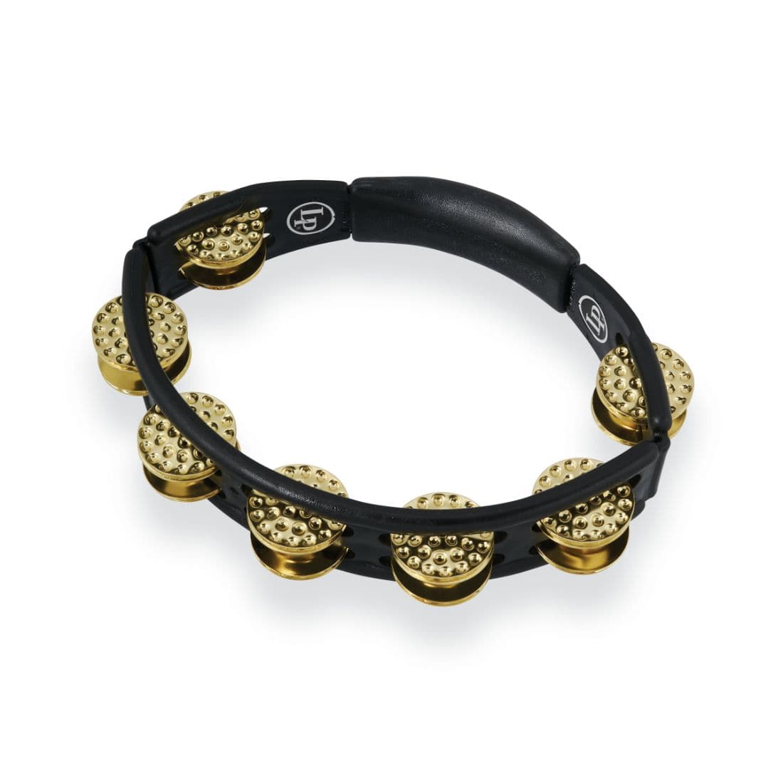 LP Cyclops Dimpled Jingle Tambourine - Brass/Black/Hand Held