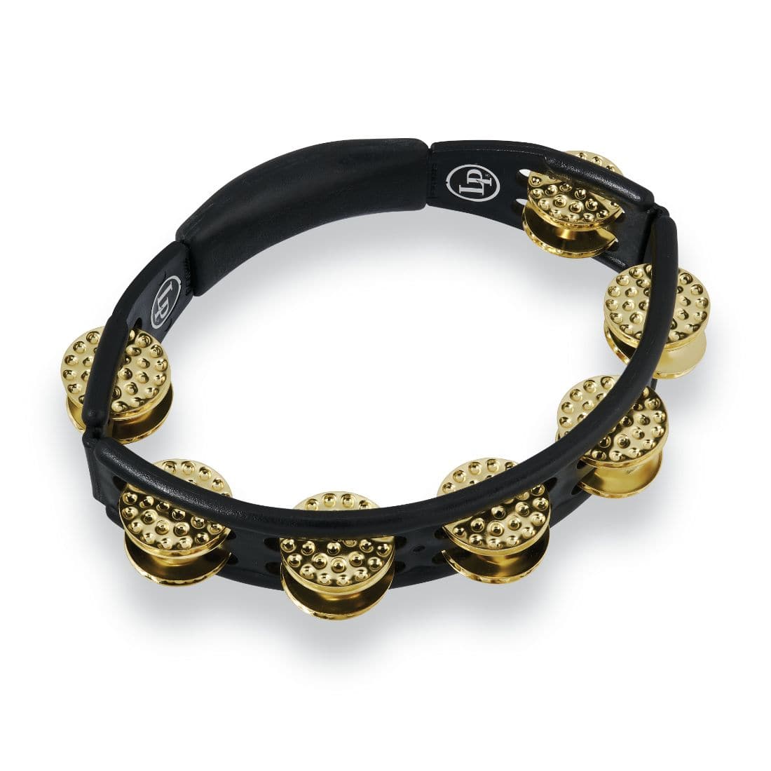 LP Cyclops Dimpled Jingle Tambourine - Brass/Black/Hand Held
