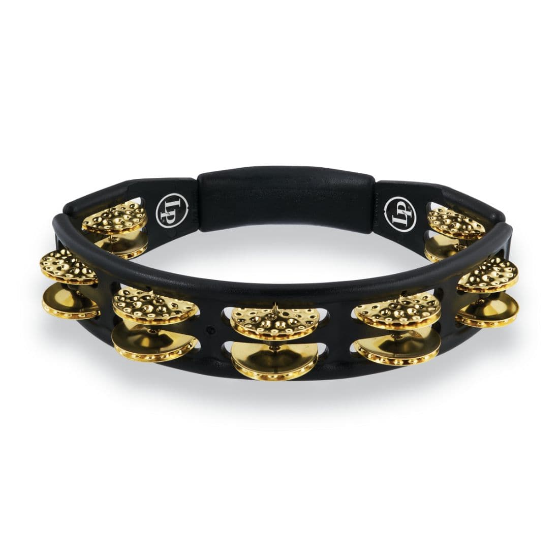 LP Cyclops Dimpled Jingle Tambourine - Brass/Black/Hand Held