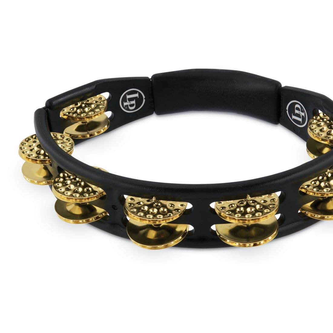 LP Cyclops Dimpled Jingle Tambourine - Brass/Black/Hand Held