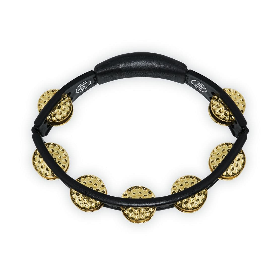 LP Cyclops Dimpled Jingle Tambourine - Brass/Black/Hand Held