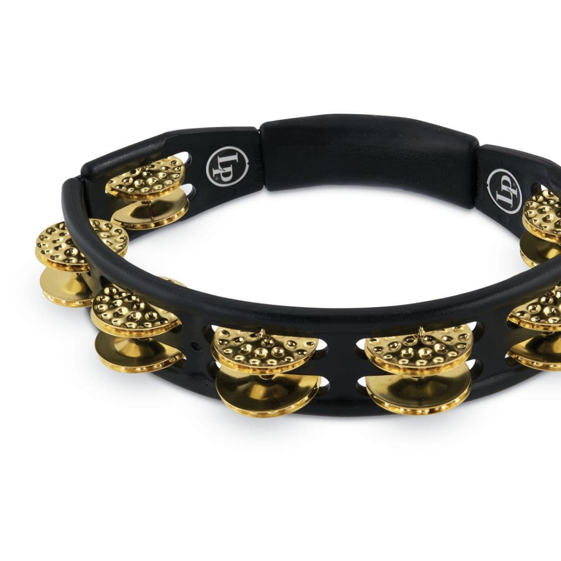 LP Cyclops Jingle Tambourine - Dimpled Brass/Black/Mountable