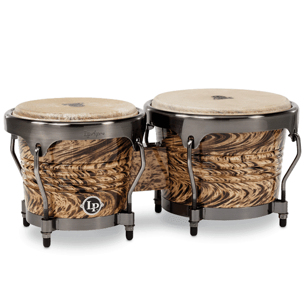 Latin Percussion LP Aspire LPA601-HC Bongo Set Havana Cafe with Brushed Nickel Hardware