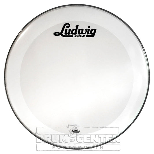 Ludwig Bass Drum Logo Head : 18" P3 Smooth White w/ Script Logo