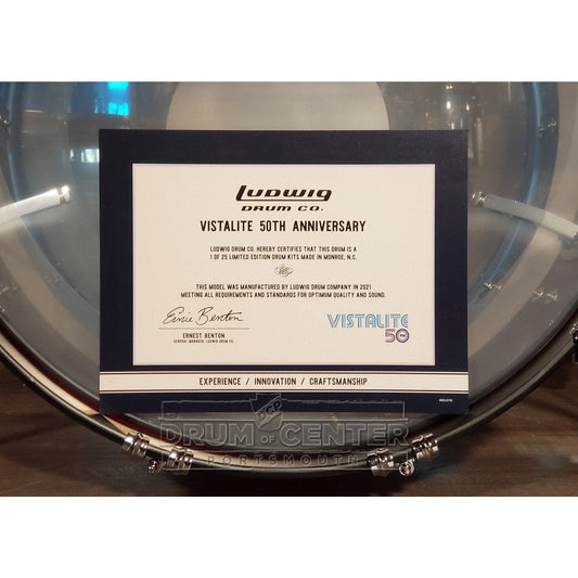 Ludwig Vistalite 3pc FAB Drum Set 50th Anniversary Red/White/Blue